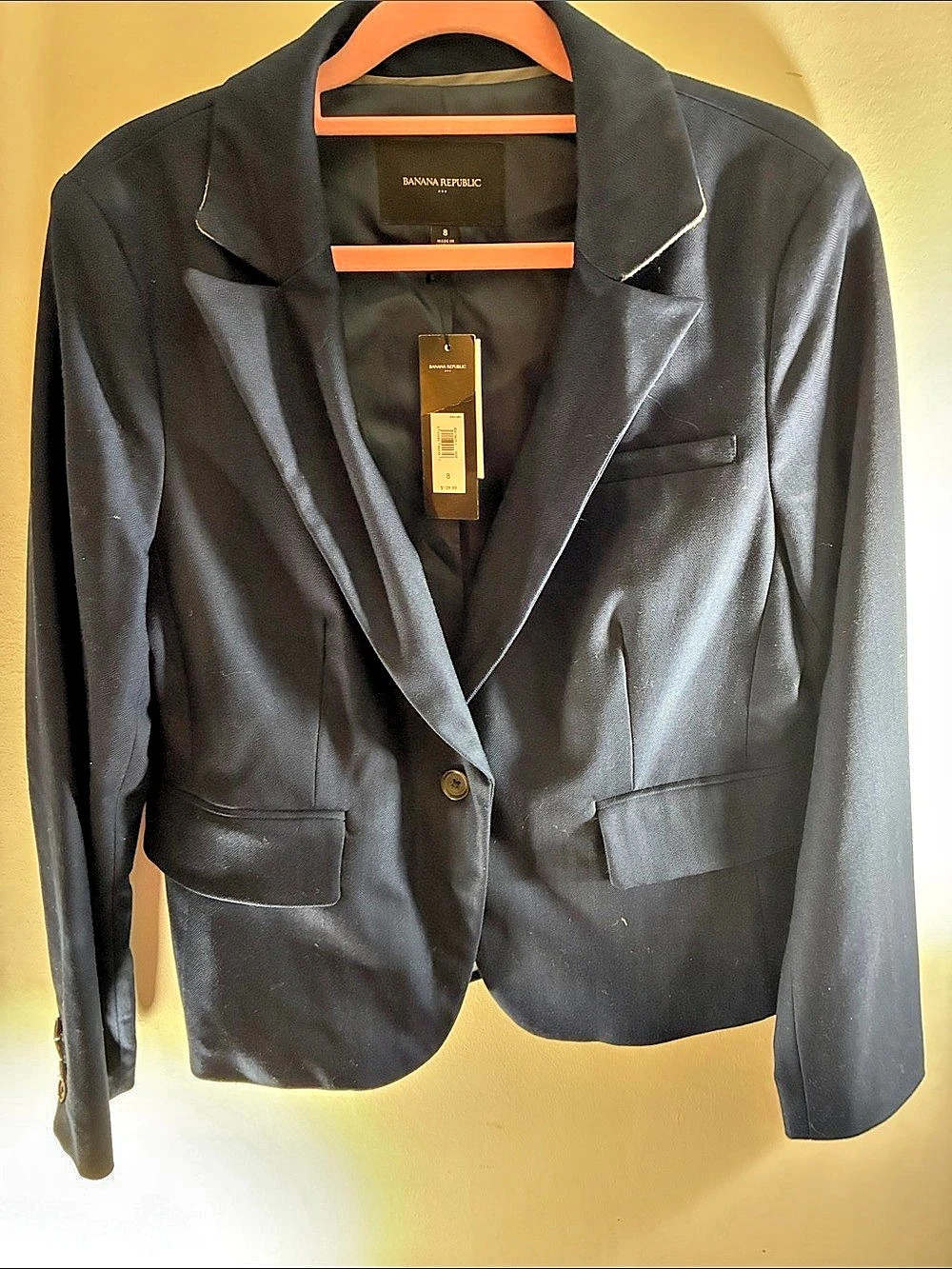 Banana Republic navy Blazer Size 8 NWT